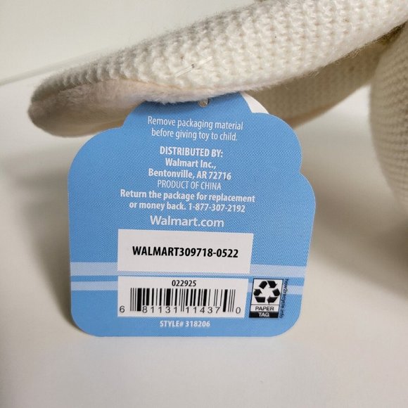 Spark Create Imagine Knit Plush Holiday Winter Bunny Rabbit Rattle Crinkle New - Picture 5 of 16